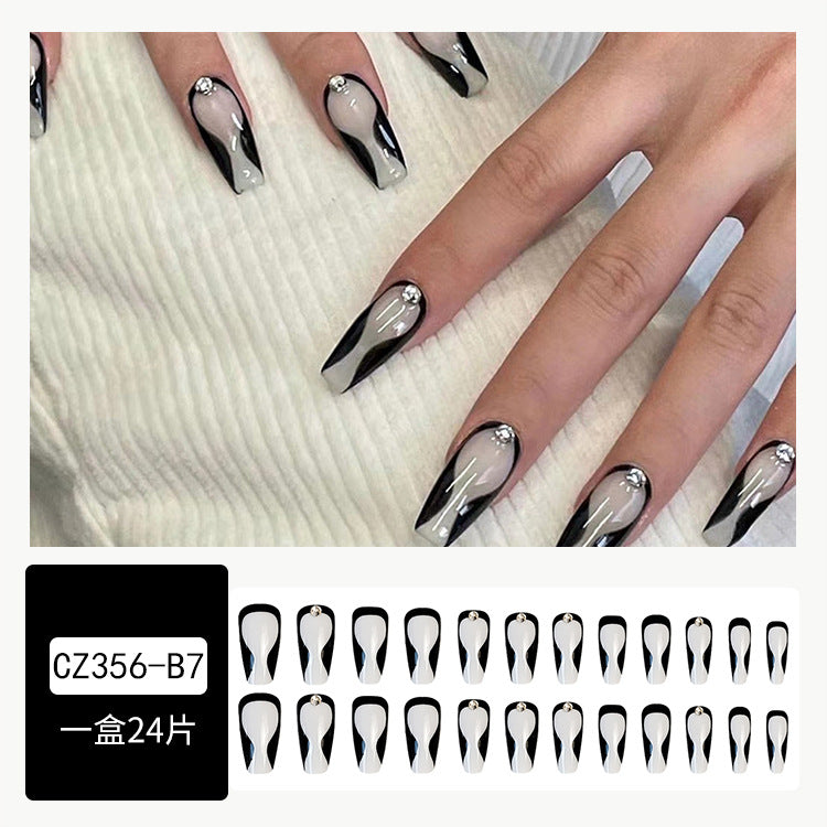 Super Long Diamond Wearing Armor European And American Foreign Trade Nail Stickers