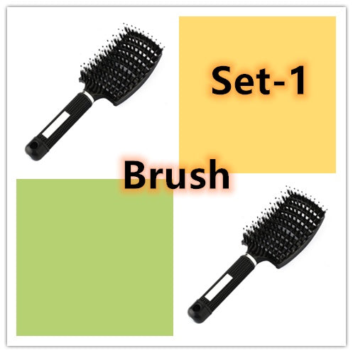 Hairbrush Anti Klit Brushy Haarborstel Women Detangler Hair Brush Bristle Nylon Scalp Massage  Teaser Hair Brush Comb null