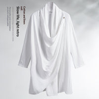 Men's Suit Retro Cotton And Linen Monk Robe