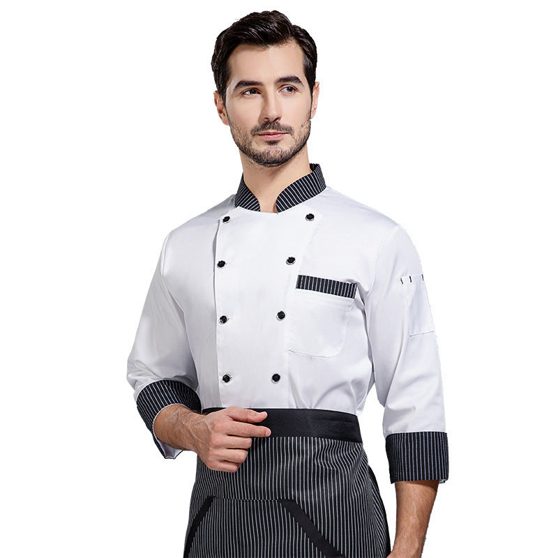 Chef Work Clothes Men Long Sleeve Catering Restaurant After null