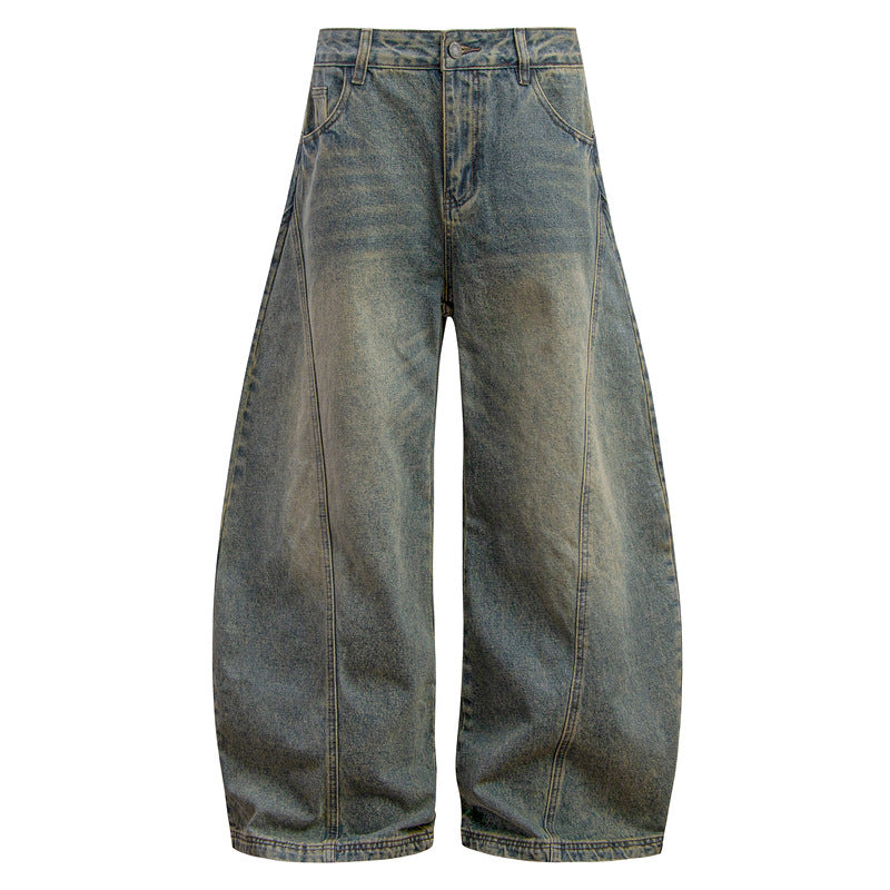American-style Vintage Washed-and-distressed Bootcut Jeans For Men And Women