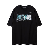 Men's Geometric Abstract Pattern Printed Short-sleeved T-shirt