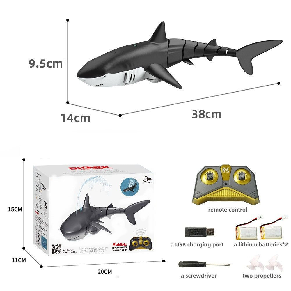 2.4G Remote Control Water Jet Shark Funny Water Spray Simulation Whale Animals Submarine Remote Control Fish null