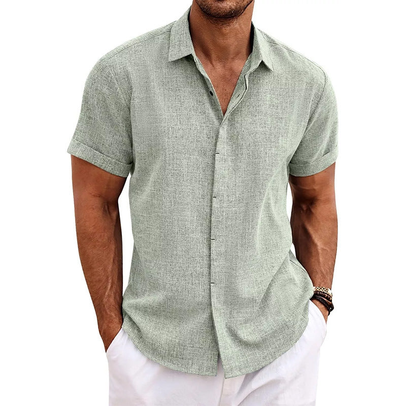 Beach Plus Size Men's Short-sleeve Shirt