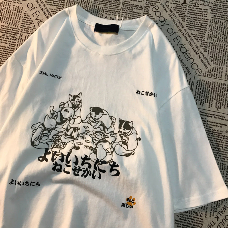 It's Like A New Year American Retro Fun Printed Short Sleeve