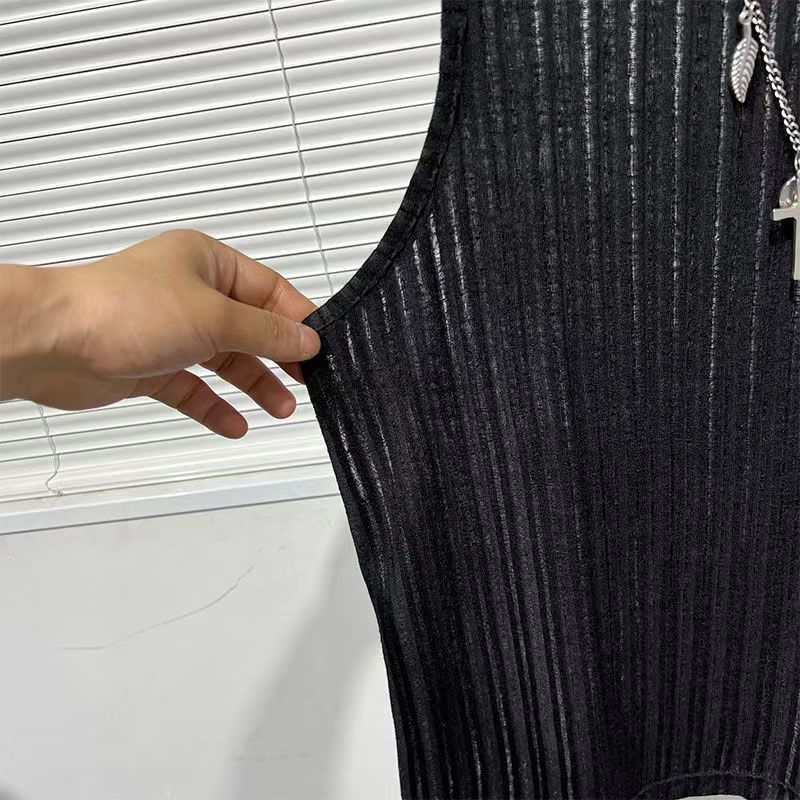 Men's Hollow Out See Through Lightweight T-shirt Vest