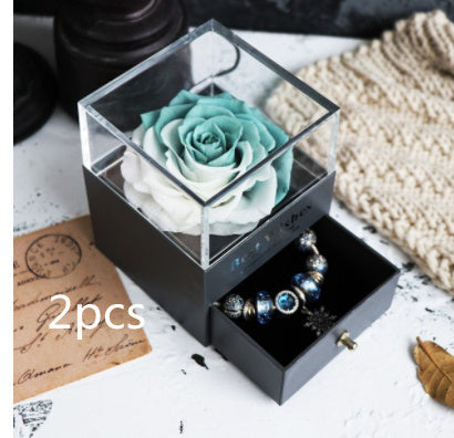 Eternal Flower Rose Jewelry Box for Birthday Presents Valentines Day Wedding Gift null