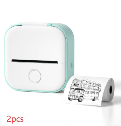 Portable Mini Thermal Label Printer Home Photo Printer Student Wrong Question Printer Bluetooth-compatible Mini Label Printer Price Tag null