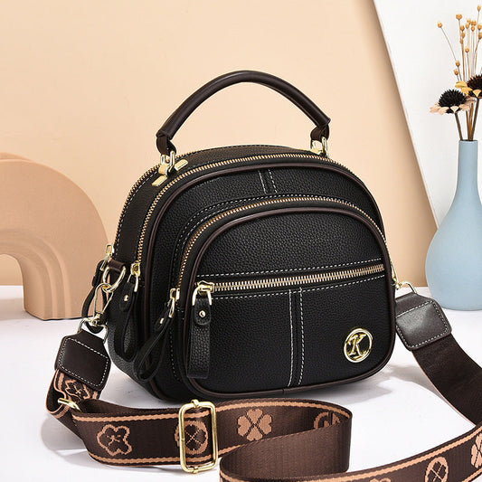 Versatile Crossbody Bag For Women Multi-zipper Design Shoulder Bags With Portable Fashion Handbags Small Square Bag null