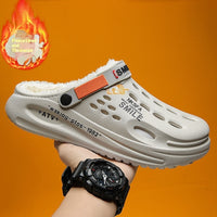 Men's Fleece-Lined Warm Indoor Cotton Slippers