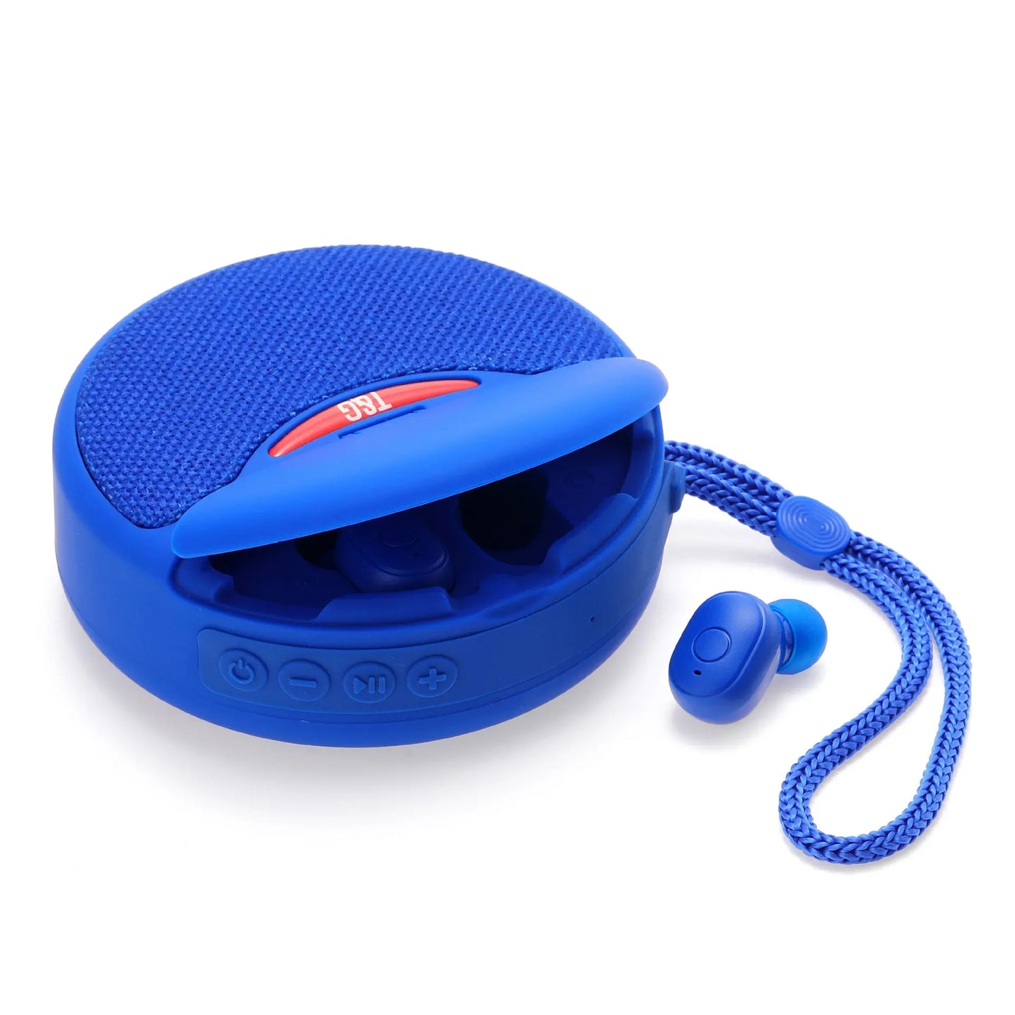 Outdoor Portable Headset Bluetooth Speaker Integrated Wireless 3D Stereo Subwoofer Music Speaker Support TF Card FM Radio null