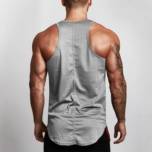 Punisher Skull GYM Mesh Breathable Fitness Vest Men's Round Lower Hem Sports Base Mesh Quick Drying Waistcoat null