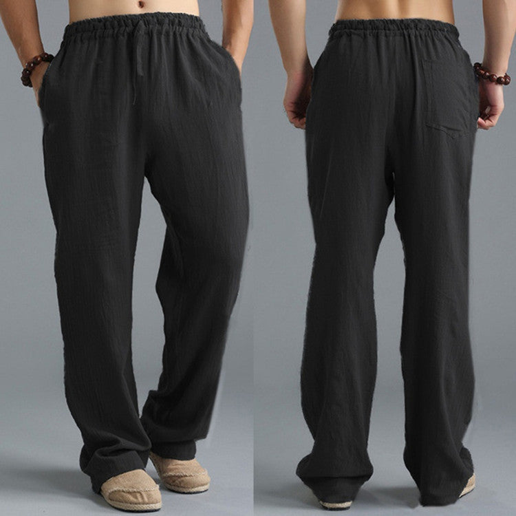 Men's Breathable Linen Loose Casual Sports Pants null