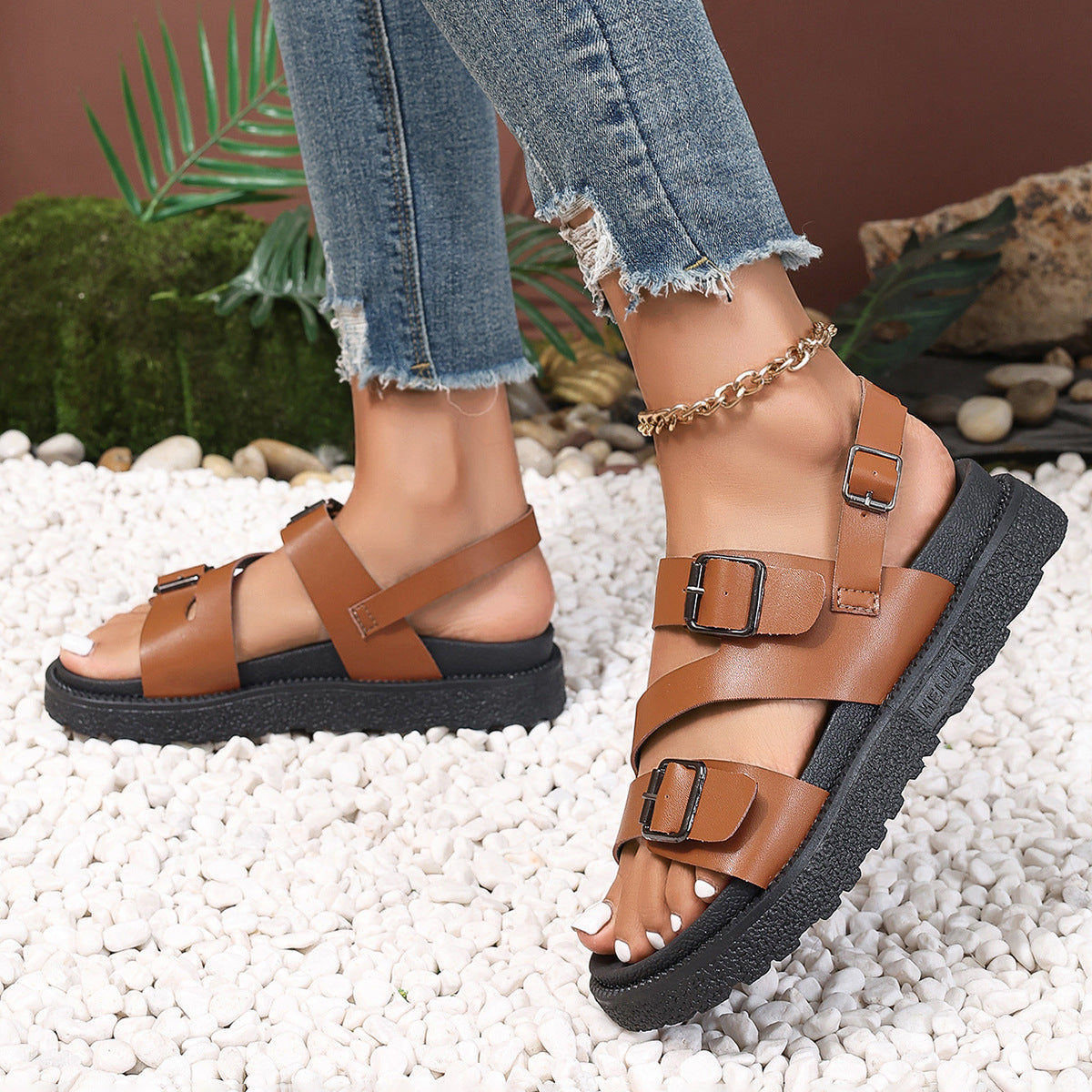 Plus Size Sports Sandals Women's Thick Bottom Fashion Casual null