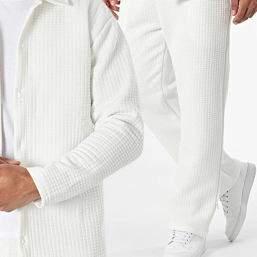 Anti-Wrinkle Small Plaid Lapel Simple Jacket Suits