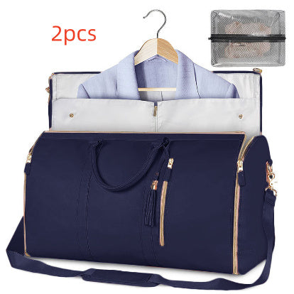 Large Capacity Travel Duffle Bag Women's Handbag Folding Suit Bag Waterproof Clothes Totes null