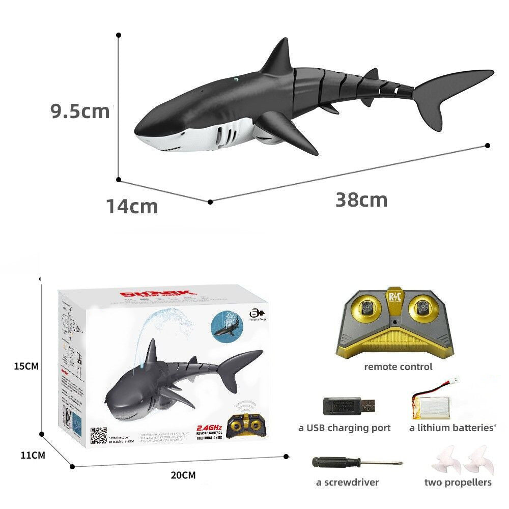 2.4G Remote Control Water Jet Shark Funny Water Spray Simulation Whale Animals Submarine Remote Control Fish null