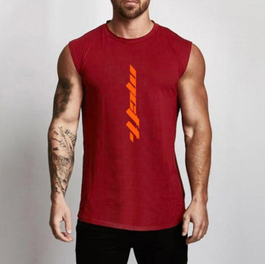 Gym Sleeveless Shirt Cotton Tank Top for Men Sportswear Vest null