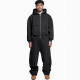 New Printed Street Fashion All-match Sweater Loose Straight Trousers Suit