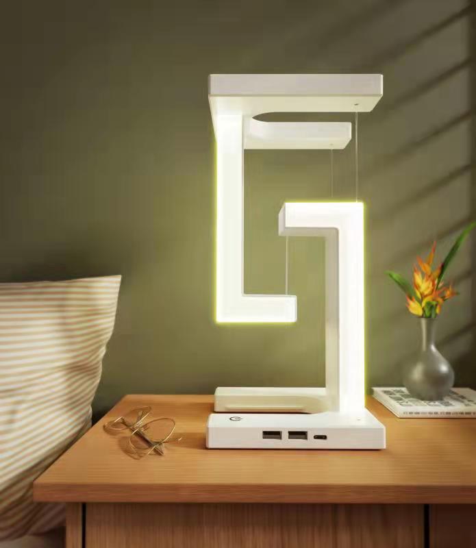 Creative Smartphone Wireless Charging Suspension Table Lamp Balance Lamp Floating For Home Bedroom null