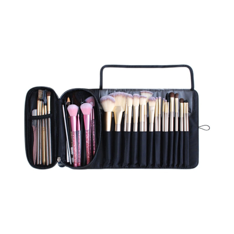 [Makeup Brush Organizer Bag] Large Capacity Makeup Brush Organizer Bag - Multi-Functional Korean Style Portable Cosmetic Pouch for Students