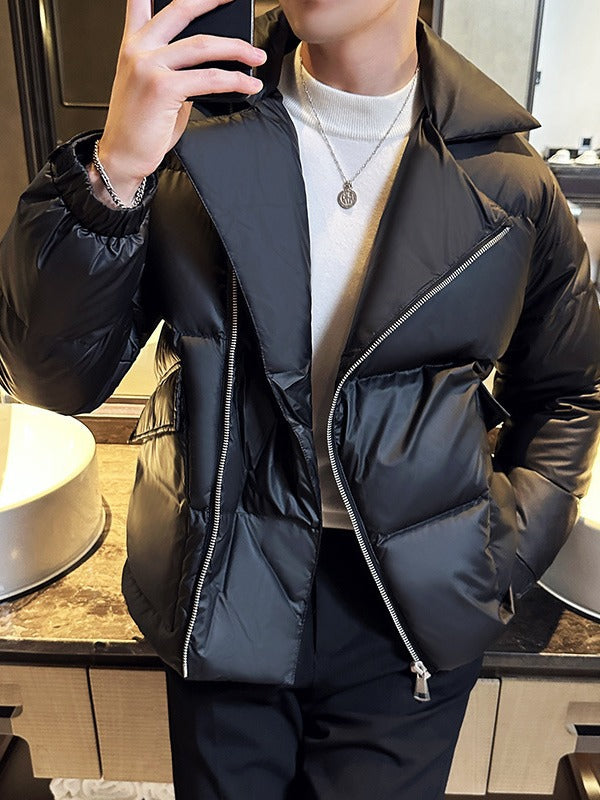 Mens Thickened Collared Down Jacket