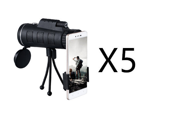 Compatible with Apple, Monocular Telescope Zoom Scope with Compass Phone Clip Tripod null