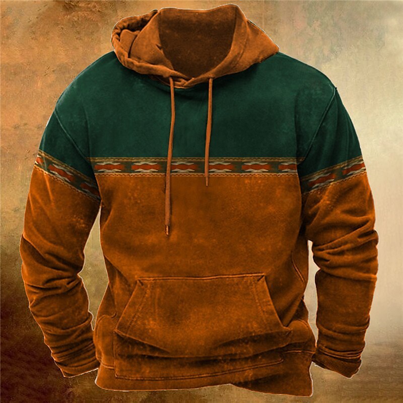 Men's Pullover Hoodie Bohemian Style null