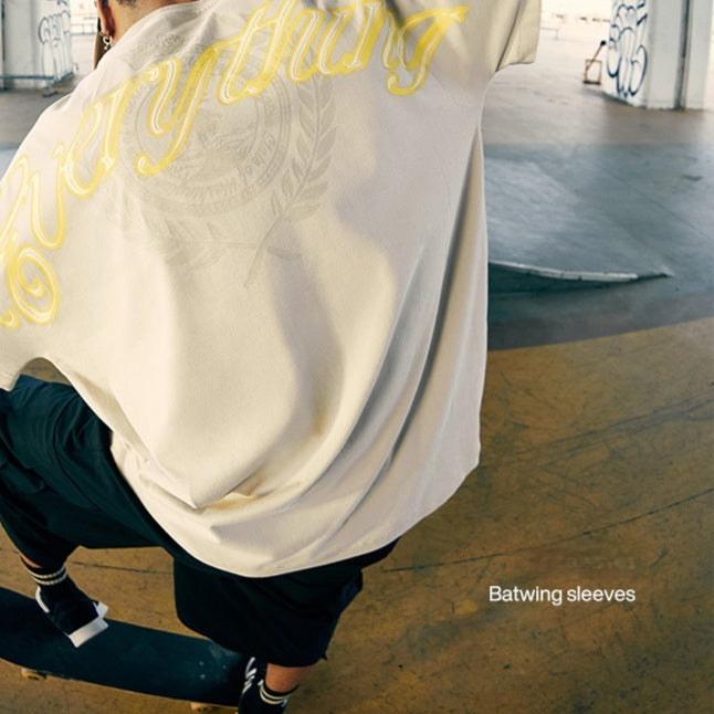 Street Tide Brand Pure Cotton Loose Short Sleeve Top