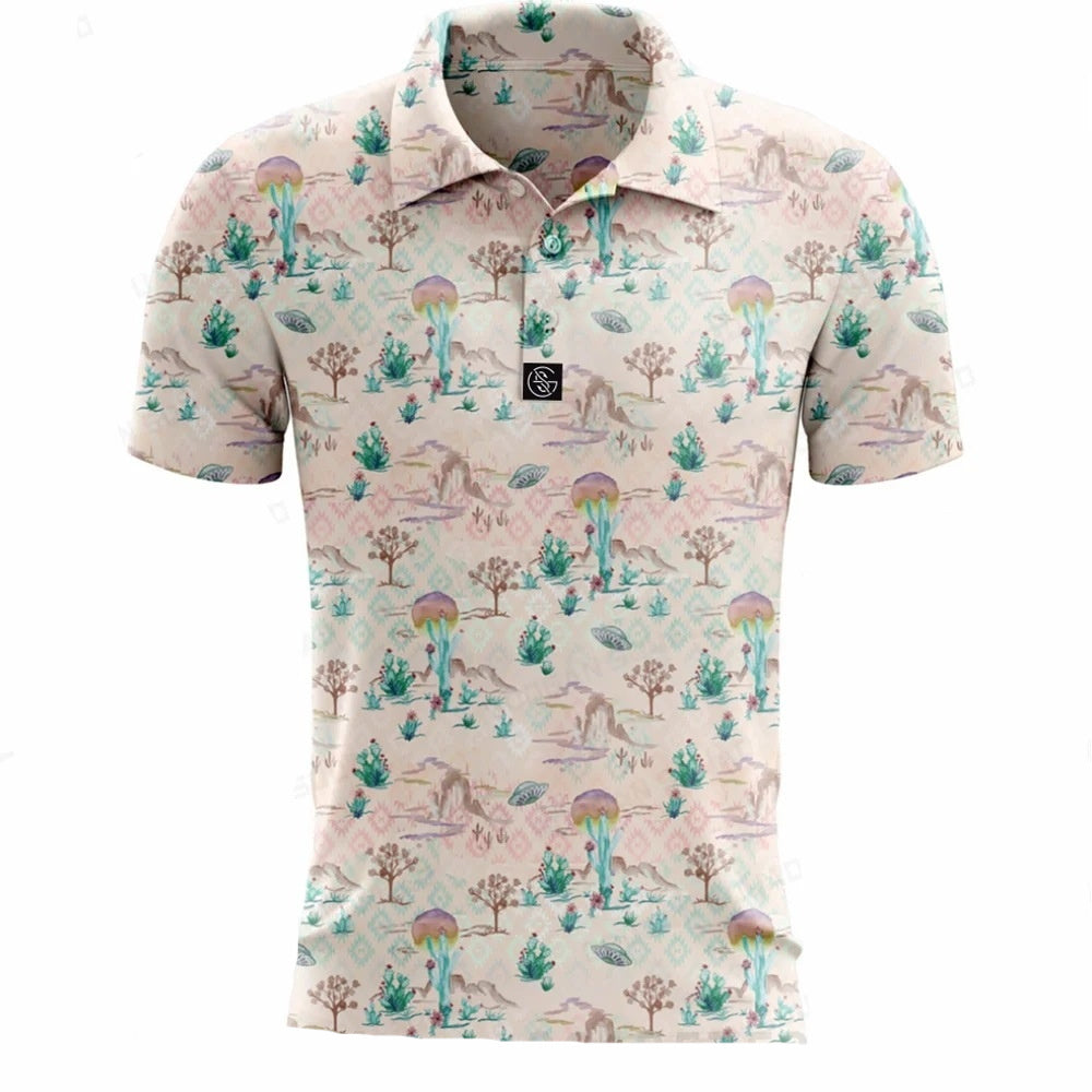 Polo Shirt Men's Quick-dry Army Golf Polo Shirt