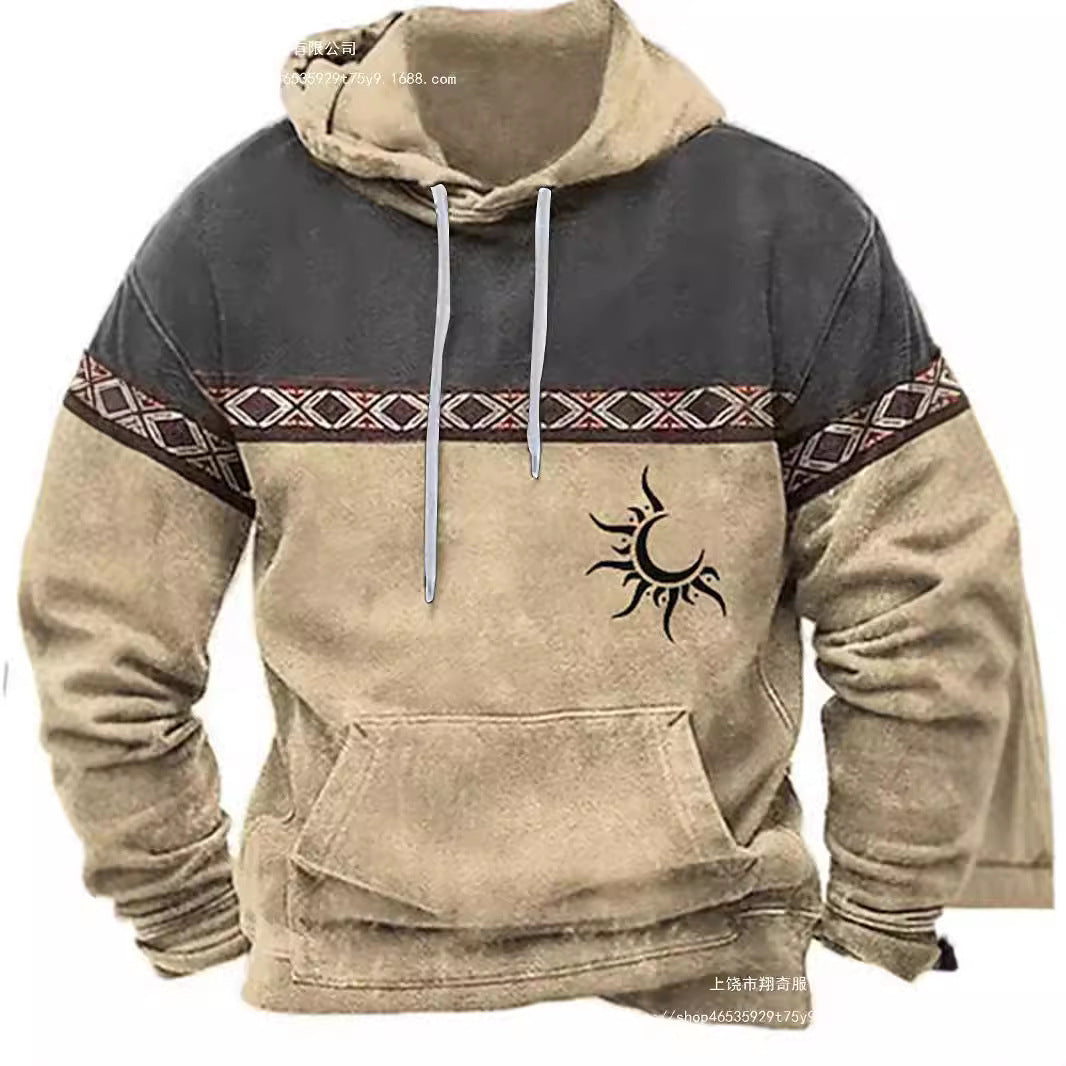 Men's Pullover Hoodie Bohemian Style null