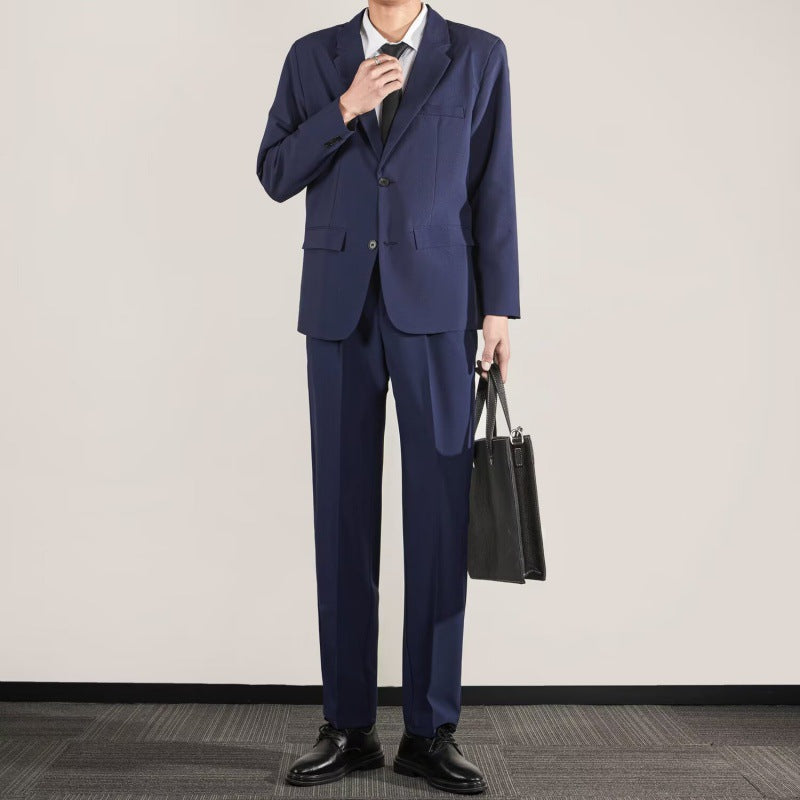 Korean Texture Slim Fit Trendy Grace Business Coat High-end Straight Trousers Suit