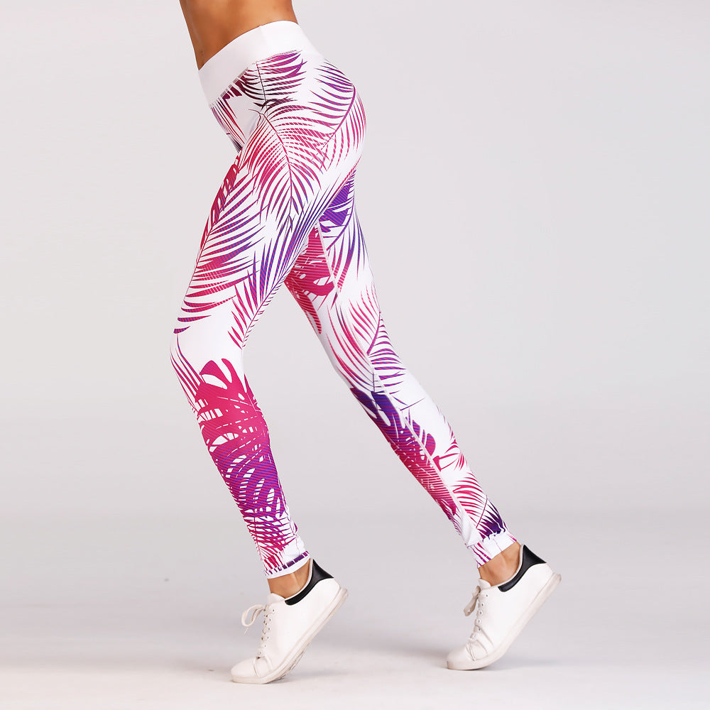 Sexy Red Print Yoga Pants Leggings Women Sport Pants Running Jogging Fitness Yoga Leggings Fitness High Elastic Gym Leggings null