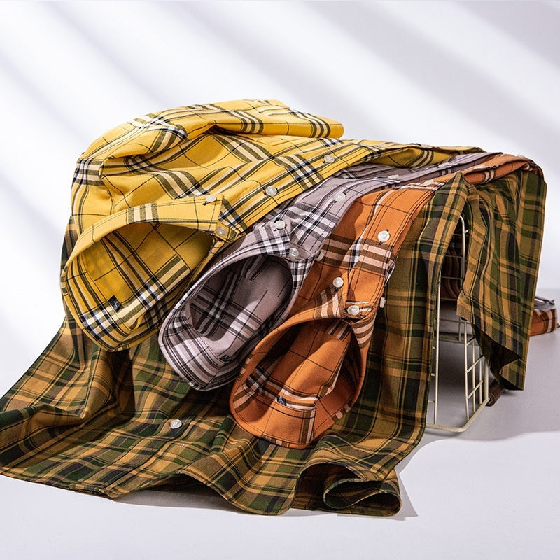 Summer Fashion Casual Men's Shirt Plaid