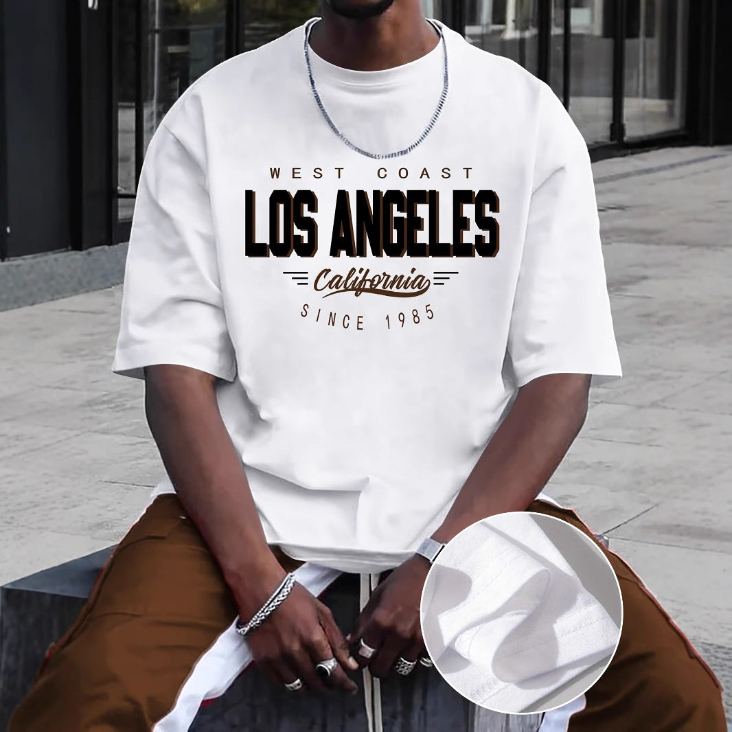 Men's Fashion Casual All-match Round Neck Printed Short Sleeve