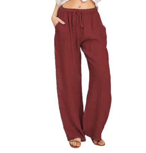 Women's Casual Cotton And Linen Loose Yoga Pants null