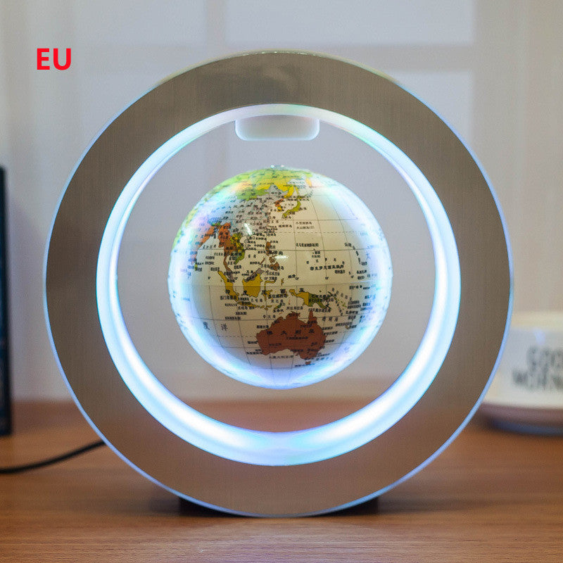 Round LED World Map Floating Globe Magnetic Levitation Light Anti Gravity Magic null