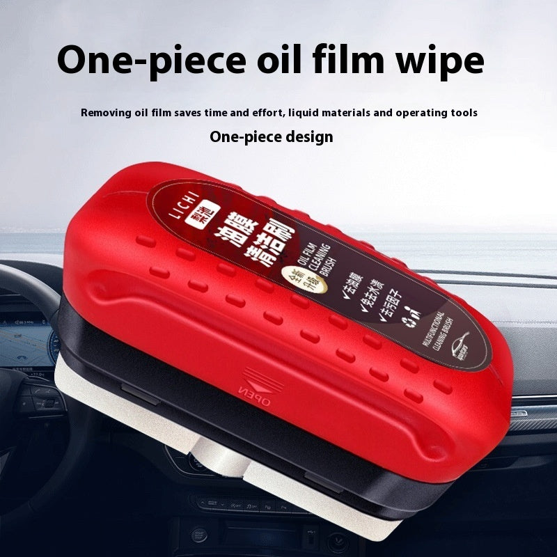 Automotive Oil Film Cleaning Brush Windshield Car Glass Sponge Cleaner Universal Removes Dirt Glass Cleaning Wipe Board Tool null