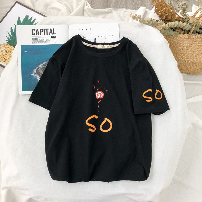 Men's Hong Kong Style Loose Casual Half Sleeves