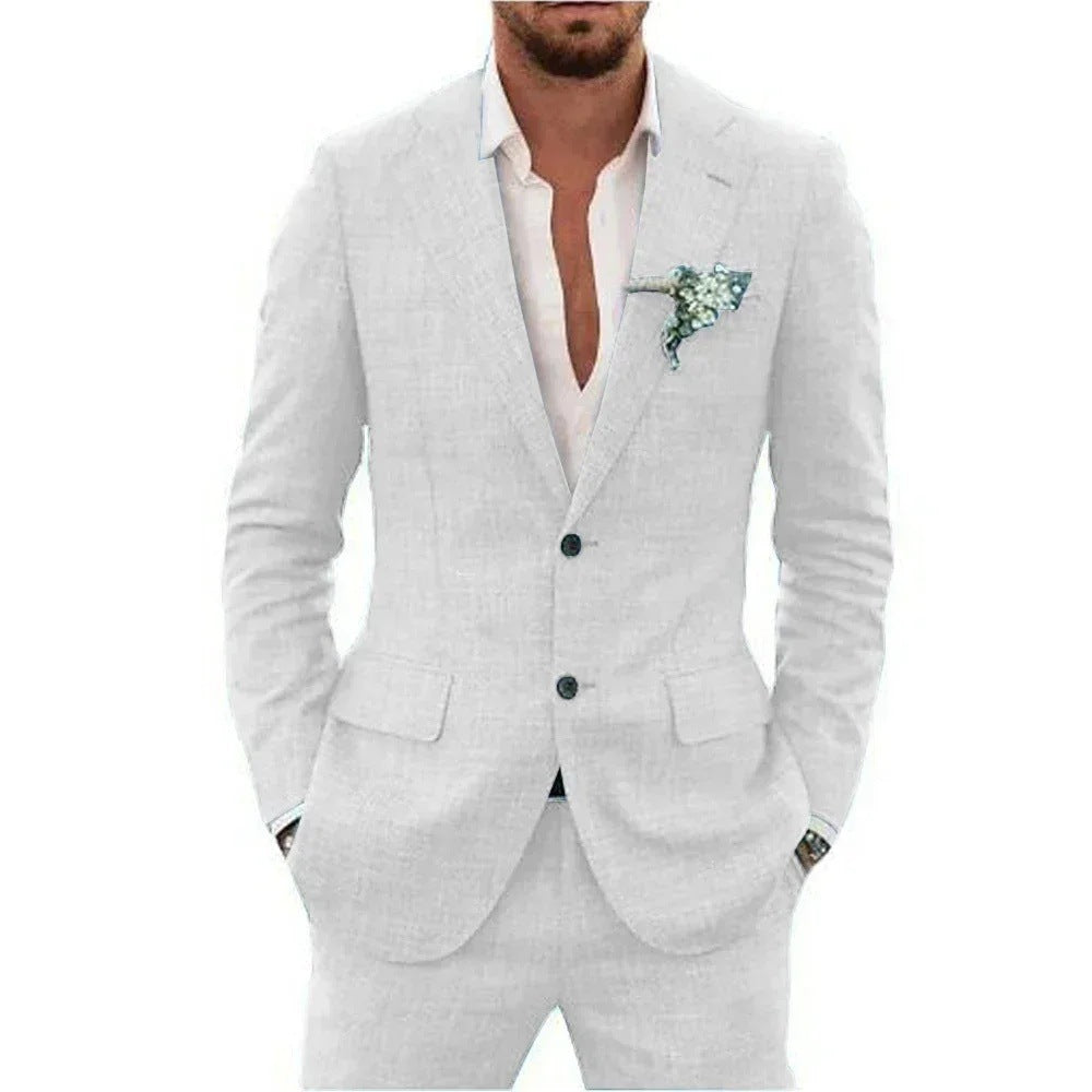 Men's Two-piece Suit Casual Daily Slim Fit