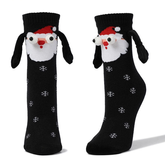 Couple Magnetic Handle Cute Hand Socks Christmas null