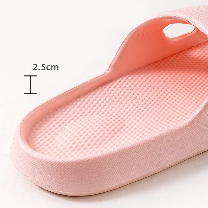 Solid Color Thick Bottom Home Slippers Summer Non-slip Floor Bathroom Slipper Women Men Couples Shoes null