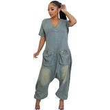 Women's Loose Crotch Jumpsuit Retro Personality