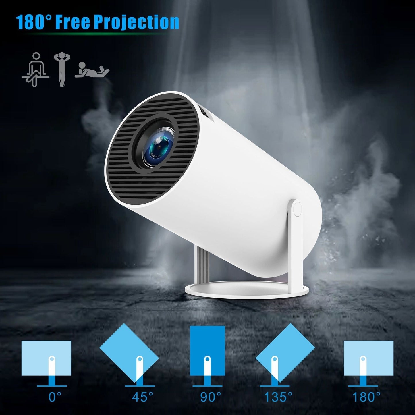 HY300 Pro Projector Home Theater Entertainment Portable Small Projector null