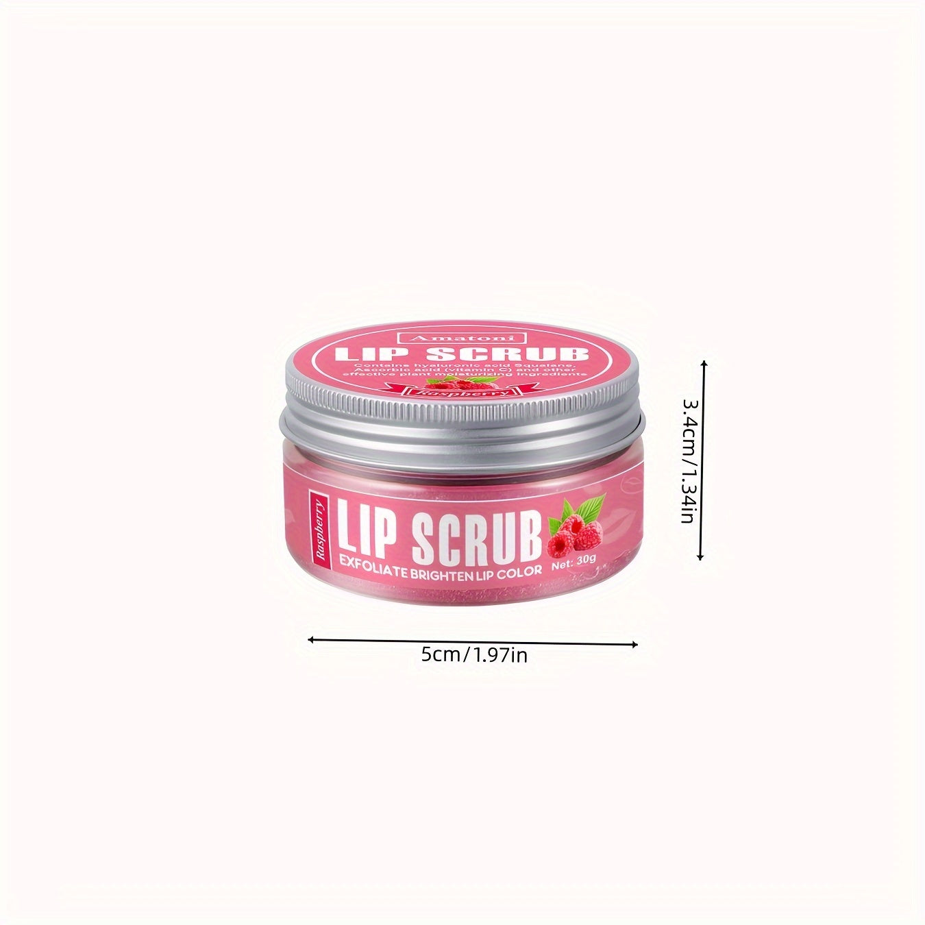 Raspberry-Flavored Lip Scrub Contains Plant Squalane for Hydration, Moisturizing, And Exfoliating, Leaving Lips Refreshed And Enhancing Their Color. Dropshipman