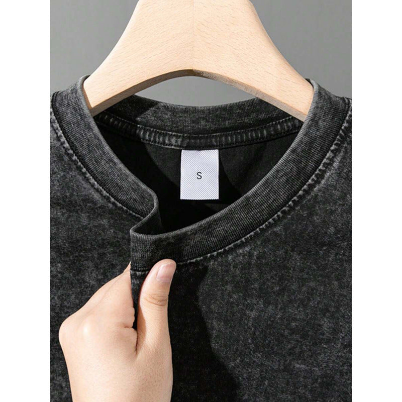 Vintage Washed Double-sided Printed T-shirt