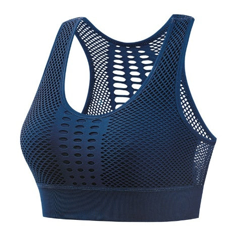 Women Sports Bra Sexy Brathable Mesh Sports Top null