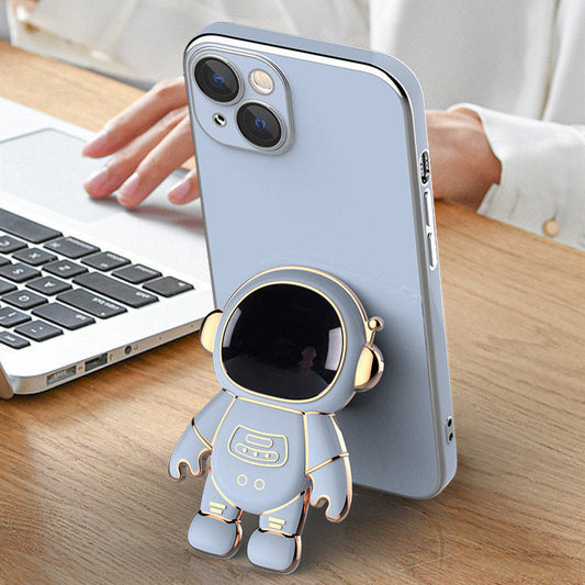 3D Astronaut Phone Case Anti-Drop Electroplating Bracket null