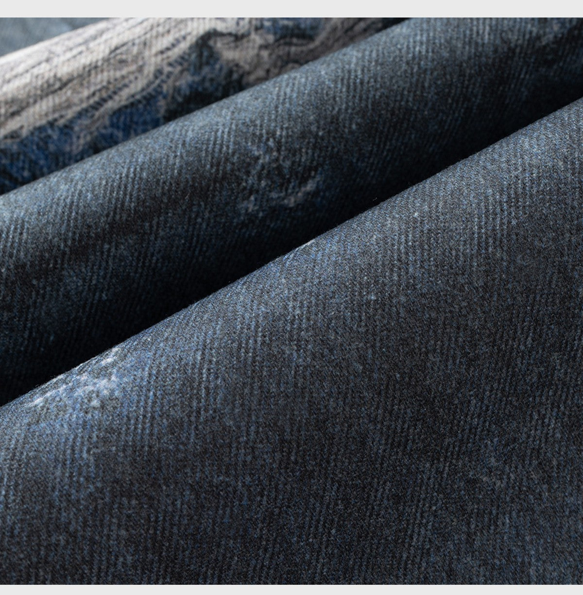 Men's And Women's Straight Worn Looking Washed-out Trousers