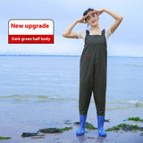 Women's Thick Waterproof One-piece Half Body Rain Pants